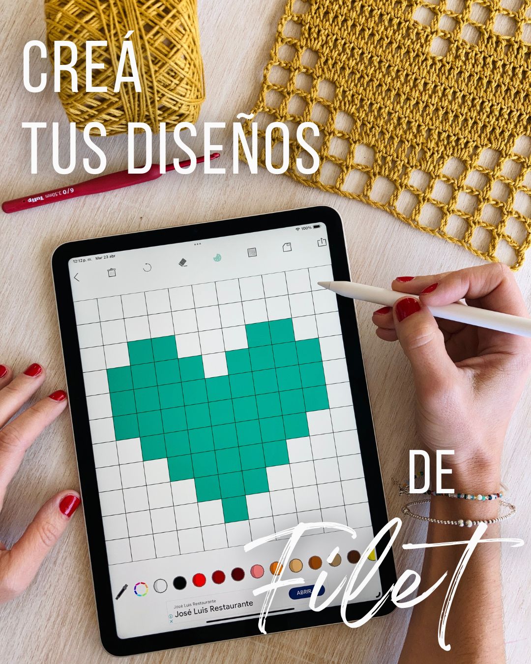 Creá tus propios Diseños de Filet Crochet