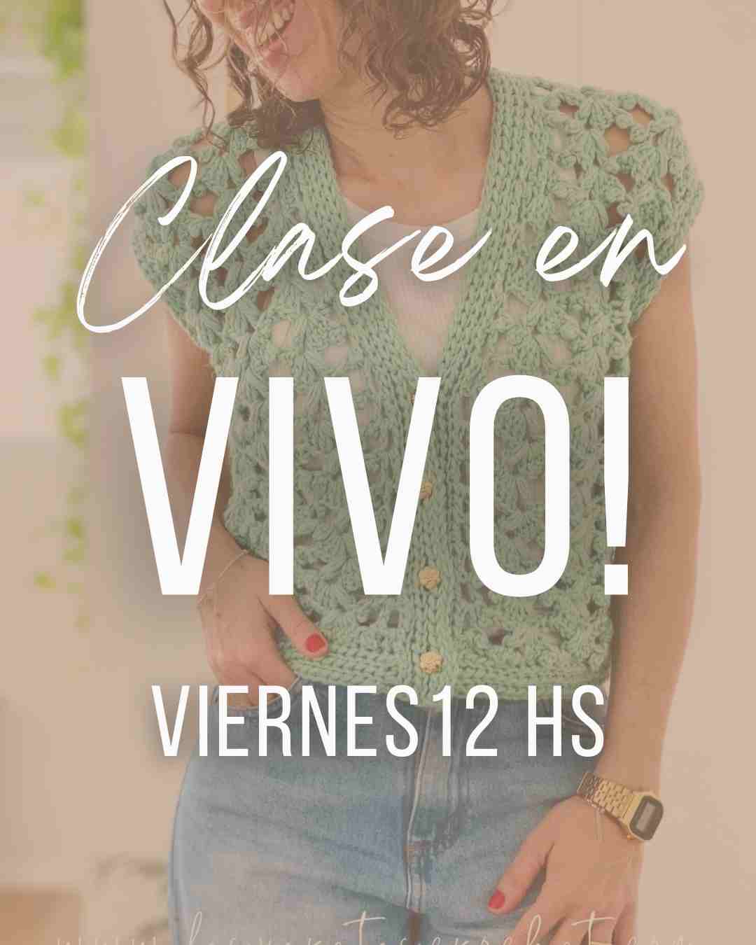 🎥 CLASE EN VIVO & Cierre – CÁRDIGAN JAZMÍN