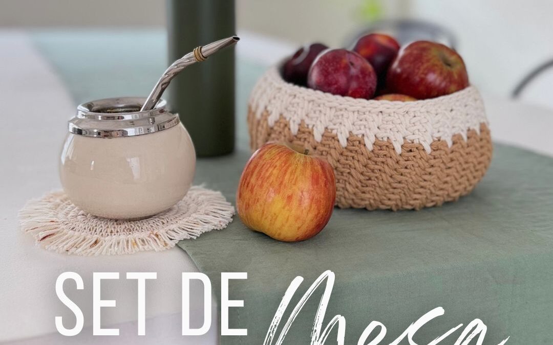Set de Mesa – Camino de Mesa (Crochet + Tela)