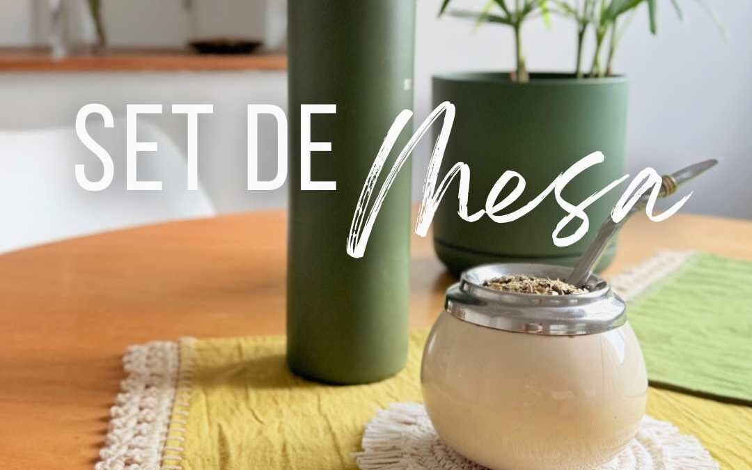 Set de Mesa – Individual (Crochet + Tela)